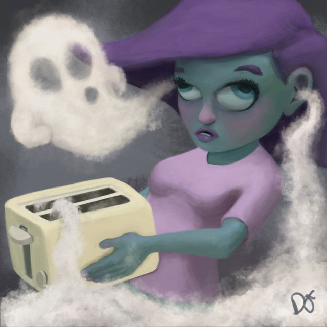 Toaster Ghost | 8" x 8"